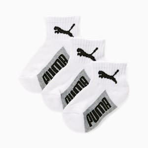 Calcetines tres cuartos de felpa para niños [3 pares], WHITE / GREY, extralarge